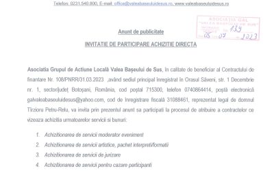 Anunt achizitie directa